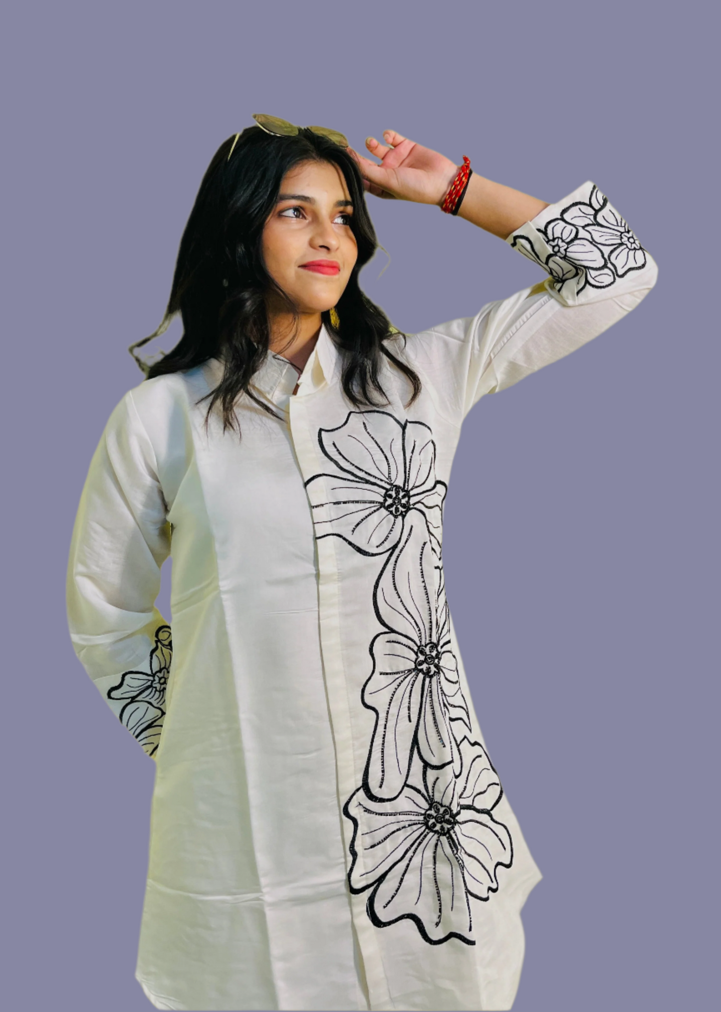 Aira Fashion White & Black Cord Set – Chic & Contemporary