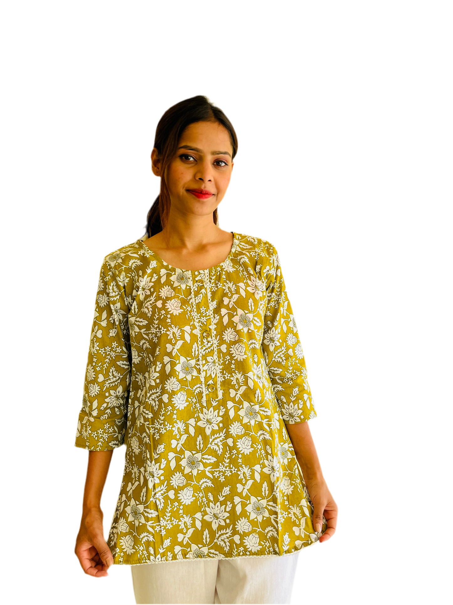Aira Fashion Women Printed Straight Short Kurta